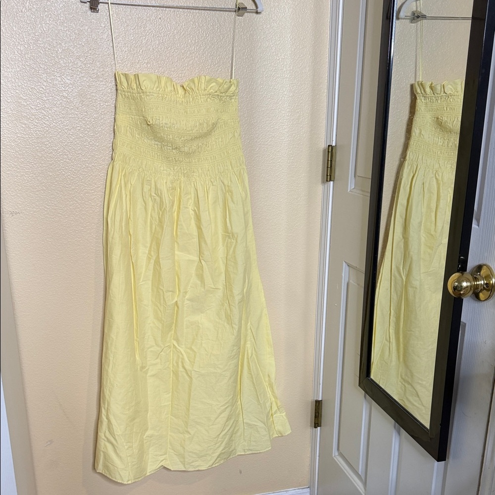 H&M Yellow Midi Dress